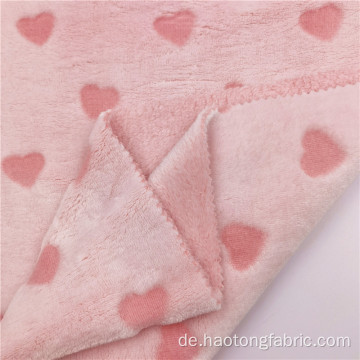 Eleganter Flanell-Strickstoff aus rosa geschnittenem Blumen-Polyester